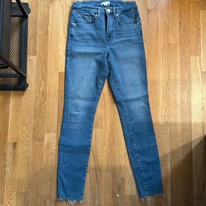 Good American Skinny Raw Hem Jeans
